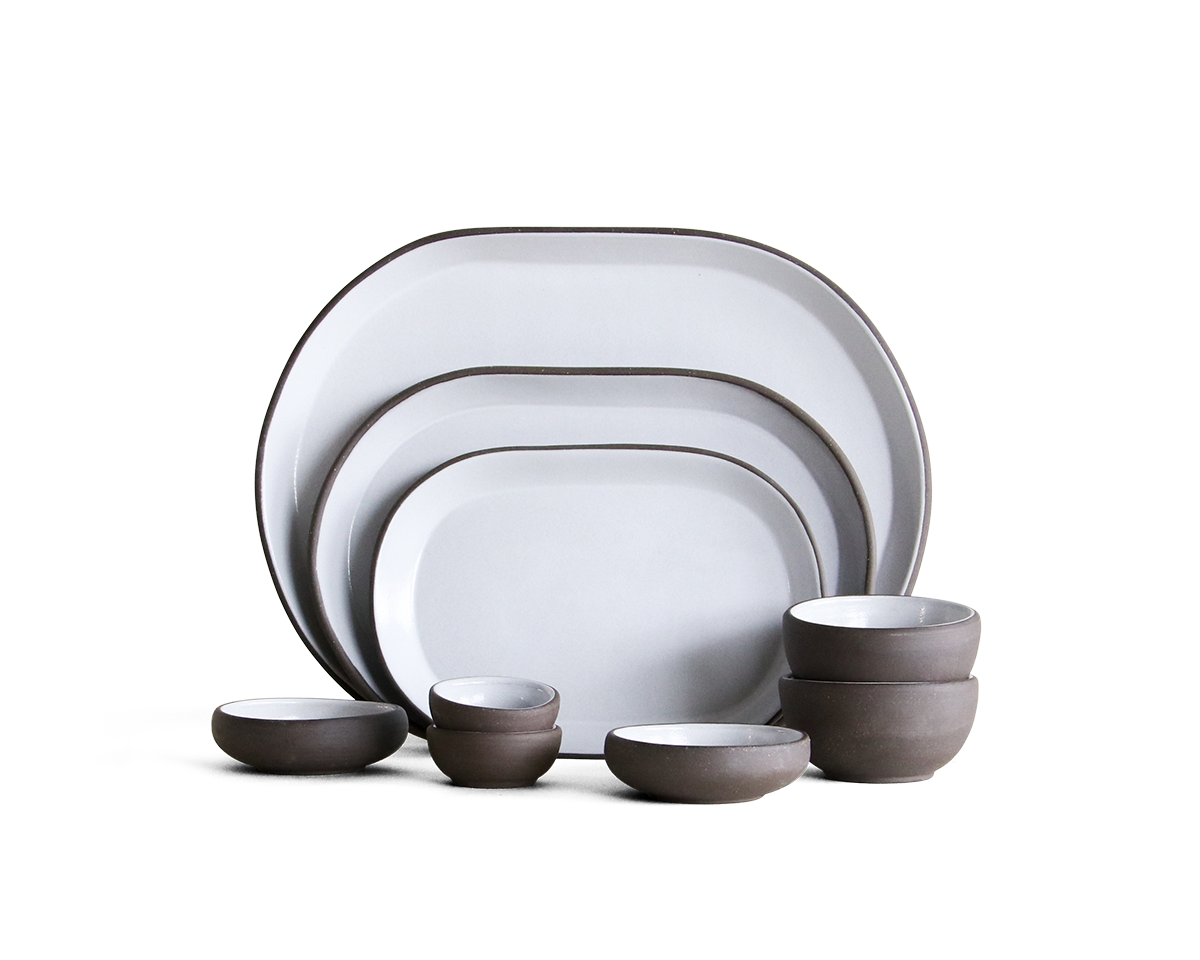 The Serving Bundle - Cool Multi-Colored | Dark Brown
