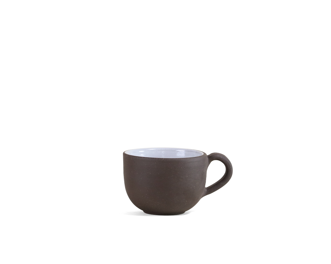 Coffee Cup- Dark Brown / White