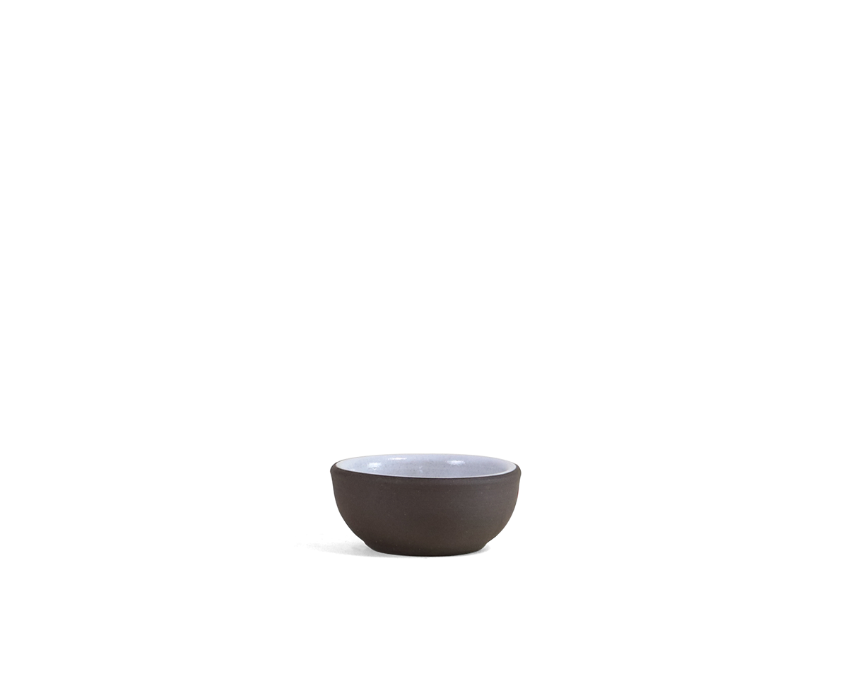 Jono Pandolfi Condiment Bowl - Dark Brown/White