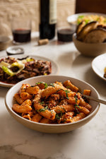 8.5" Coupe Alaska Bowl, Toasted, Blue Banded