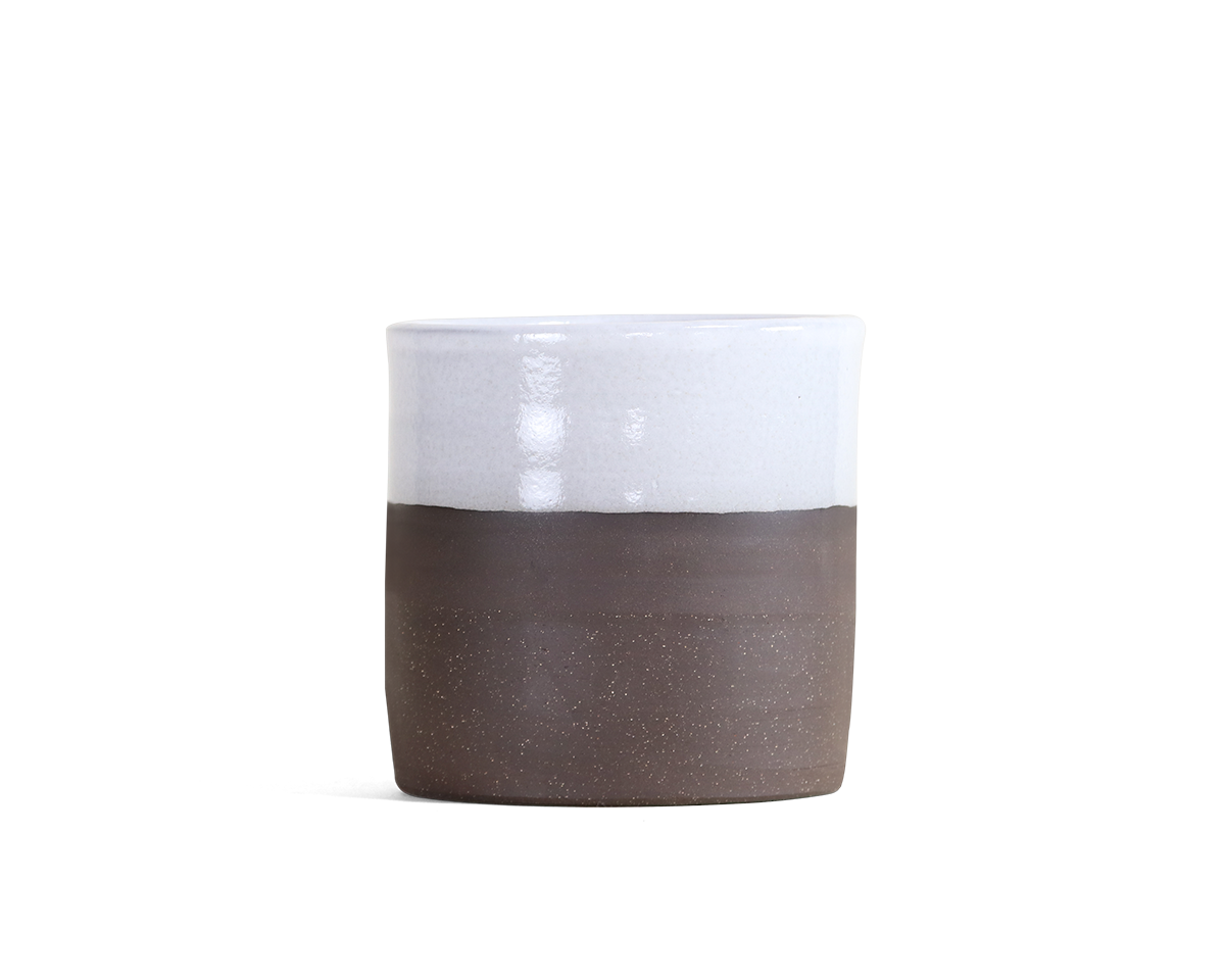 Large Utensil Crocks Toasted/White